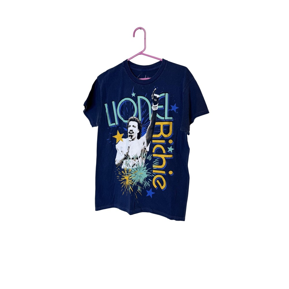 Lionel Richie Shirt Mens‎ Small Navy Blue All Night Long Graphic Concert Tee
